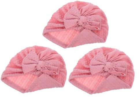 BESPORTBLE 3stücke Teilige Babymütze Mit Schleife Und Dehnbar Für Neugeborene Mädchen Und Kleinkinder Geeignet Für Winter Und Alltag