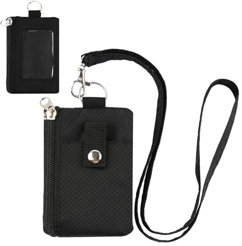 Weysoo Brustbeutel mit RFID Schutz Kleine, Anti-Diebstahl Geldbörse Herren Klein, Wasserdicht Portemonnaie, Unisex Reisegeldbeutel mit Schlüsselband Reißverschlusstaschen für Karten Geld