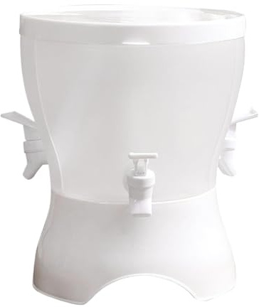 Water Dispenser For Fridge - 27 x 22 cm Large Drink Dispensers For Parties | Rotating Jug With Spigot, Three-Compartment Pitcher Kettle |Food Service Equipment & Supplies For Fridge BBQ Camping Picnic