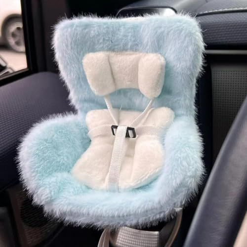Siège de voiture pour poupées La-bubu de 17 cm, clip d'aération de siège de voiture pour poupées de 10 à 17 cm, joli siège de voiture de sécurité avec coussin doux pour les fans de poupées aveugles