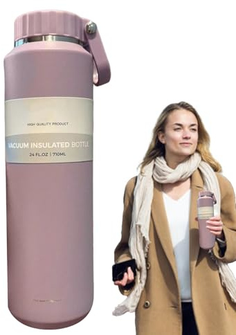 Bouteille D'eau Isotherme En Acier Inoxydable | Gourde De Voyage Isotherme - Gourde Large Ouverture Anti-Fuites 710 ml pour et Adultes Voyage Cyclisme Sports en Extérieur