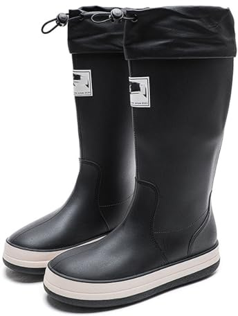 ZZTWER Vattentäta regnstövlar för kvinnor hållbara utomhus vadande gummistövlar, halkfria fiskecamping stövlar för regn snöstövlar
