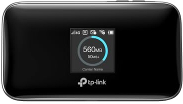 TP-Link M7750 Mobiler WLAN Router 4G LTE (Cat 12, bis zu 600 Mbit/s, Dualband-WLAN bis 1200 Mbit/s, 15 Std. Akkulaufzeit, bis zu 32 Geräte, entsperrt, internationales Roaming)