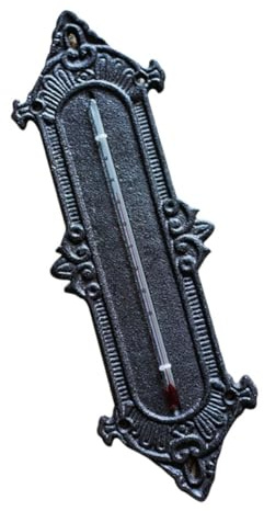 ANDRESLAD Thermomètre Mural Fonte Vintage Jauge de Température Précise pour Serre et Intérieur Décoration Murale Industrielle Résistante Outil de Mesure Fiable pour Maison et Jardin