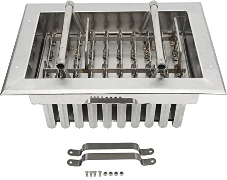 Marhynchus Molde para Helado de Acero Inoxidable, 40 Agujeros para Palitos de Hielo, Grado Alimenticio 304 con Soporte para Palitos, para Paleta de Helado Casera
