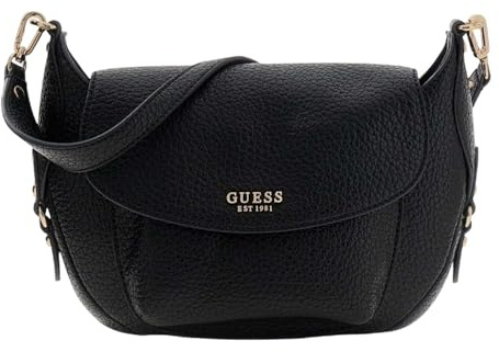 GUESS Schultertasche Umhängetasche Marsha Flap Shoulder Bag Black schwarz