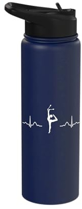 Gymnast Clubs Heartbeat Girls Kids Rhythmic Gymnastics Stainless Steel Insulated Water Bottle