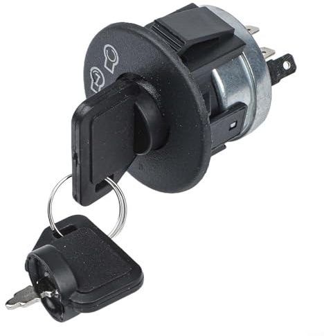 Interrupteur à clé d'allumage à 7 broches pour tondeuse à gazon Construction en métal Compatible avec modèle 01588300, 430-406 pour un démarrage sûr et stable