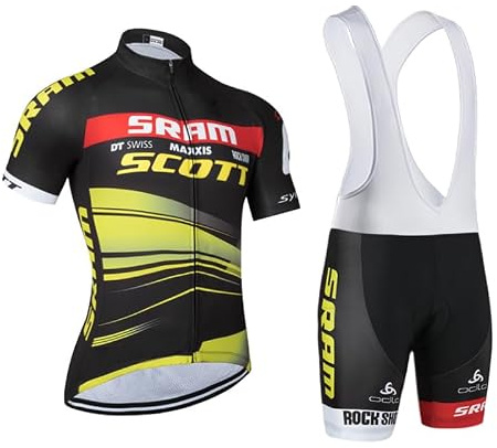 BthFlexbike Tenue Cycliste Homme,Cuissard Velo Homme 4D Gel Rembourré,Montagne Shorts VTT Respirant Vêtements de Cyclisme Sports Tee Shirt 3 Poches