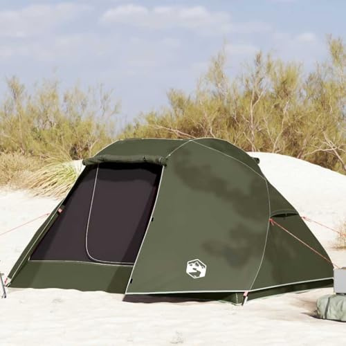 LoogCape Fisketält oliv grön x x av polyester och glasfiber, med stänger, stuga för camping, strand och fiskutflykter