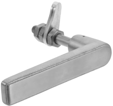 Zerodeko Poignée de poêle en métal résistante à la chaleur en acier inoxydable couleur argenté pour porte de grill, usage domestique et commercial