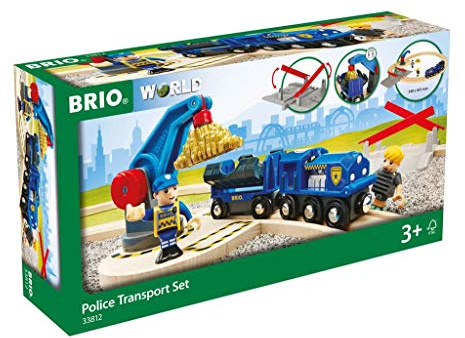 BRIO Bahn 33812 - Polizei Goldtransport-Set