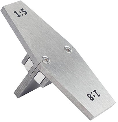 Cowryman Magnetischer Schwalbenschwanz-Schablone, -Marker, für handgeschliffene Holzfugen, Edelstahl, 2 Größenverhältnisse, Bedienerfreundlich für Schreiner