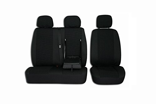 Texmar Sitzbezüge 2+1 Boxer, Jumper/Relay, Ducato 2002–2006 LHD schwarz, maßgeschneiderter Stoff 2+1 Sitzbezüge
