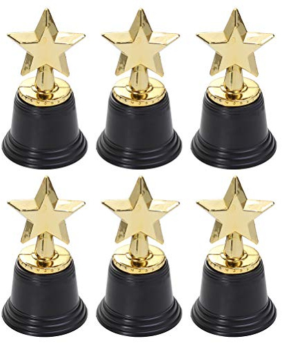 12Er Set Goldene Stern-Trophäen Für Partyspiele, Zeremonien, Sportveranstaltungen Und Gastgeschenke