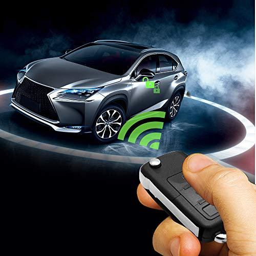 HugeAuto H841501 Central locking kit, central locking remote control kit universal car door lock keyless entry system central locking, 1 x control box + 2 x remote controls + 1 x wire