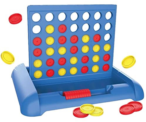 Joyivike Vier Gewinnt - Strategie Brettspiel für 2 Spieler ab 3 Jahren, Klassisches 4-in-einer-Reihe Spiel, Tragbares Reisespiel für Familie und Freunde