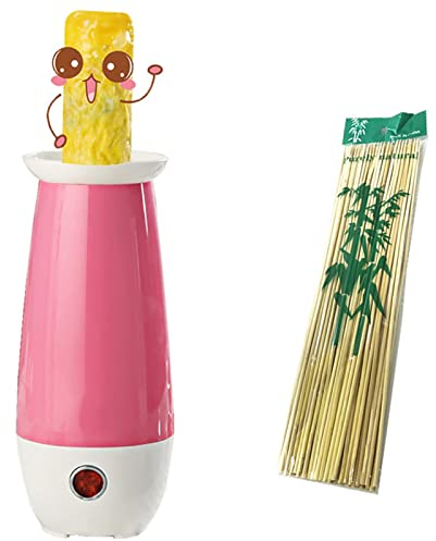Electric Egg Roll Maker Automatic Egg Roll Machine Breakfast Egg Sausage Machine Mold Roll Mold Automatic Electric Boiler Cooker Vertical Non-Stick Egg Cup DIY Breakfast Cups (Color : Pink)