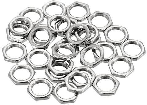 PATIKIL M9 x 0.75 Steel Hex Nuts, 30 Pack Metric Thread Zinc Plated Finished Hardware Nuts Screw Bolt Fasteners 2.5mm Height