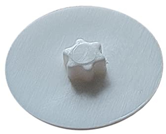 Enkotrade 10 Stück Abdeckkappen für Schrauben Weiß, Torx T25, 6-Lobe, Zierkappen zum Abdecken mit Kopflochbohrung, einstecken in Kopf Loch, Schraubenkappen