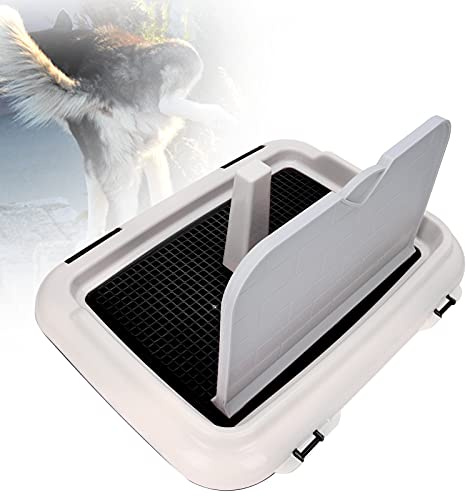 Tbest Bandeja para Orinal de Perros, Almohadillas para Entrenamiento de Cachorros, Inodoro en Interiores para Entrenamiento (Negro)
