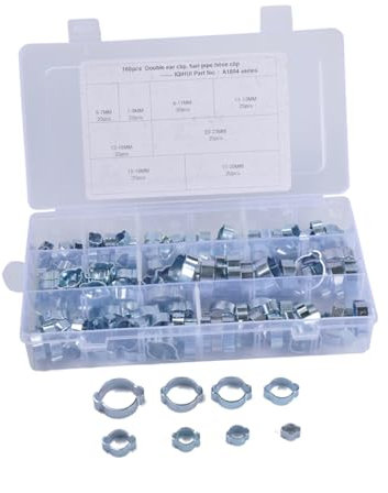 Homoyoyo 160stücke Spezifikationen Doppelohr-plus-hydraulikschlauchschellen Aus Kohlenstoffstahl O-clips Kraftstoff Und Luftschläuche