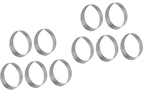 Cabilock 10 Piezas molde para galletas molde de galletas de bricolaje troqueles de metal cortador de galletas de pascua huevo metalico sándwich cortador de acero inoxidable moho