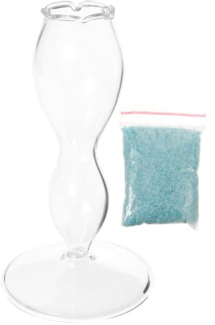 SEWACC Federhalter Dekorativ Glas mit Flachem Blütenknospenförmiger, Boden | Einfacher Stil, Polierte Oberfläche, Schreibtisch Ornament, Organisiert Stifte und Federhalter Ordentlich