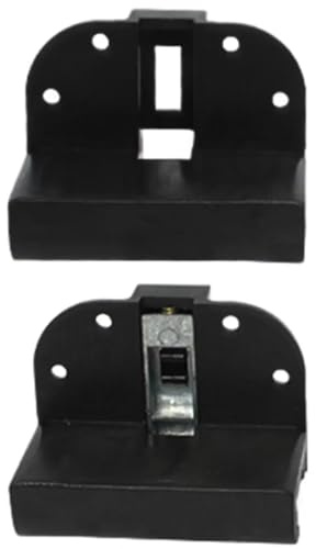 FiTspi Klappbare Tischbeinhalterungen, Wohnmobil-Tischbeinstütze, DIY-Beinbeschläge, Tischbein-Befestigungsschnalle für Wohnmobil, Boot, Yacht, Reiseanhänger, Auto, 2 Stück, Schwarz, Polypropylen