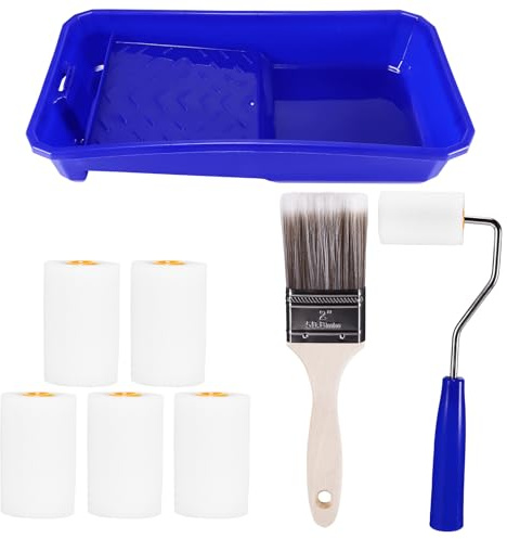 9Pcs Paint Roller Set, 2in Mini Paint Roller Set Sponge Gloss Mini Rollers for Painting for Painting and Renovating of House and Furniture DIY Painting Trimming Edge Patching