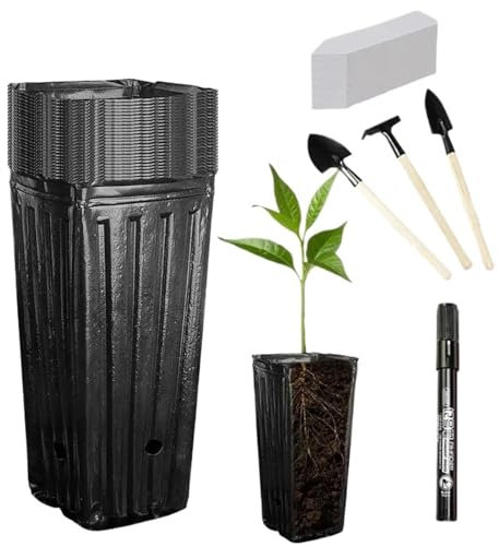 MOHUIED Vasi for alberi alti Vasi for piantare Vasi da fiori for interni Esterni con foro di drenaggio Contenitori da giardino for piante Grandi vasi da esterno Vasi Alti Da Esterno