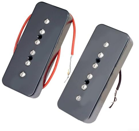 Ensemble de micros à bobine unique fiable pour guitares électriques P90 (noir)