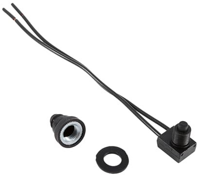 5 Stück 12 V Einpoliger Wasserdichter Druckknopf-Ein-Aus-Schalter mit LED für Motorrad, Auto