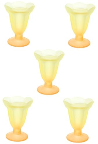 Glass Dessertskålar, 5 st Glasskopp Yoghurtskål Hawaiian Festservis Glasskålar Dessertskålar med fötter Glassrätter Mjölkskål Puddingskål Fruktskålar Dessertkoppar Förrättsskålar Glas