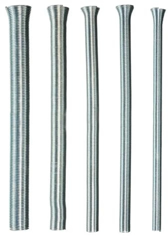 5 piezas de dobladora de tubos con resorte de 1/4, 1/2, 3/8, 5/8 y 5/16 pulgadas, herramienta manual for doblar tubos de cobre for aire acondicionado.