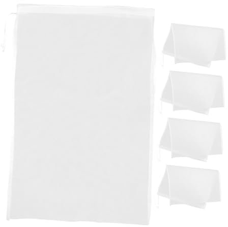 CIYODO 5 Pièces Sachet Filtrant Réutilisable Mousseline Alimentaire pour Lait de Noix Jus Tofu de Filtration pour Cuisine