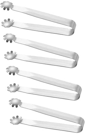 Healifty 4 pièces Pince à Sucre Mini Acier Inoxydable Lot de pour Sucre Glaçons et Apéritifs Facile à Nettoyer et Pratique
