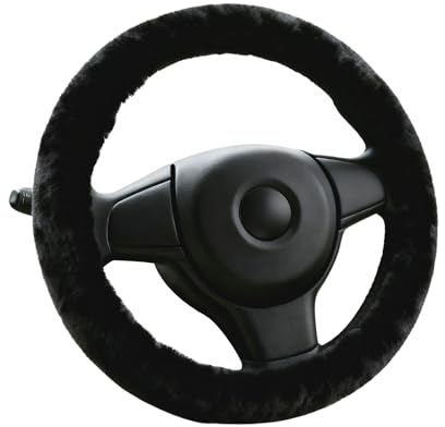 Lammfell Lenkradbezug, ⌀37-39cm Auto Lenkradbezug Winter Lenkradwärmer