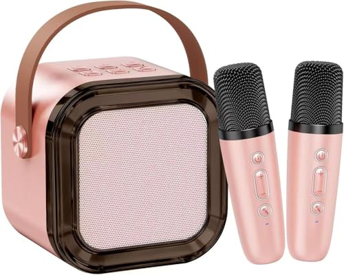 Karaoke con micrófono para niña, micrófono karaoke para niños y niñas 3 4 5 6 7 8 9 10 11 12 años, micrófono para niños con 5 voces mágicas, regalo de cumpleaños, juguetes para fiestas, camping
