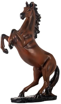 JoResona stehende Pferde‑Statue, Harz‑Pferdeskulptur, 36,1 cm hohe Tierfigur für Wohnzimmer, Büro, Bücherregal und Tischdekoration