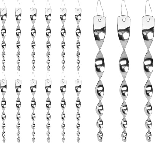 15 Pièces Répulsifs Oiseaux Reflechissant en Spirale 360 Degrés Effaroucheur Oiseaux Exterieur Outil de Décoration pour Protéger Les Arbres Fruitiers du Jardin