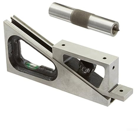 Eawfgtuw Per supporto blocco calibro/4-6-/4 pollici pialla e calibro pialla con livello integrato, righello angolare orizzontale, costruzione in acciaio e guide a forma di V per