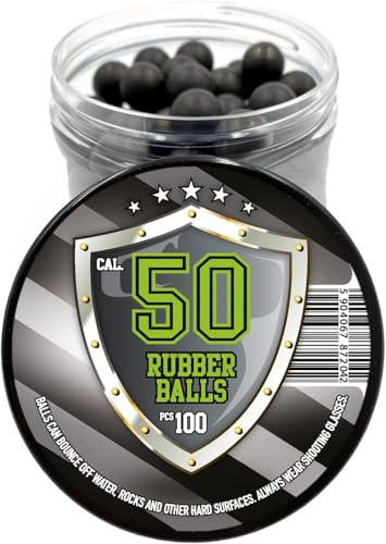 100 Bolas de Caucho Duro Calibre 50. Pistola Revolver Calibre 50 RAM. HDR y HDP. Rubber Balls