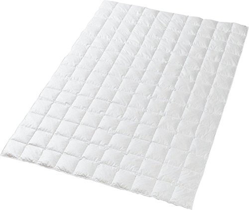 Daunenjacke unten – 4 Jahreszeiten – Combi Comfort 550 duo- Doppelbett (Doppelbett) Größe 250 x 200 cm – 1 Daunenjacke 620 gr + 1 Daunenjacke 420 gr reine Schurwolle weiß Ungarische Daunen, Klasse 1