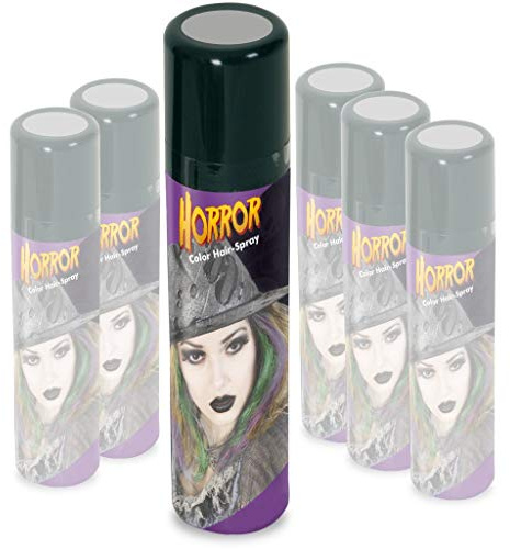 KarnevalsTeufel Color Hair-Spray Horror bunte Farben Haarschmuck (grau)