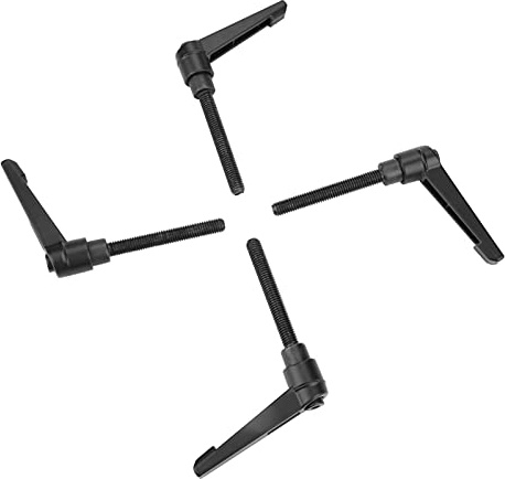 4 Stück Klemmhebelgriffe Adjustable Grips for Industrial Machinery Stainless Steel M6 Black 32mm