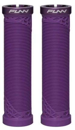 Funn Hilt Mountainbike-handtag för styret med enkel låsning på klämman med 22 mm innerdiameter, unika mönstrade cykelhandtag för MTB (Lila)
