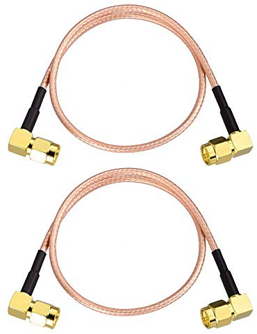 SUPERBAT SMA Kabel 30cm (2 Stück)im Rechten Winkel SMA Stecker auf Stecker Kabel RG316 für SWR Messgerät Spektrumanalysator Rauscharmen LNA RTL SDR Dongle ADS-B-Empfänger VNA Vektor Netzwerkanalysator