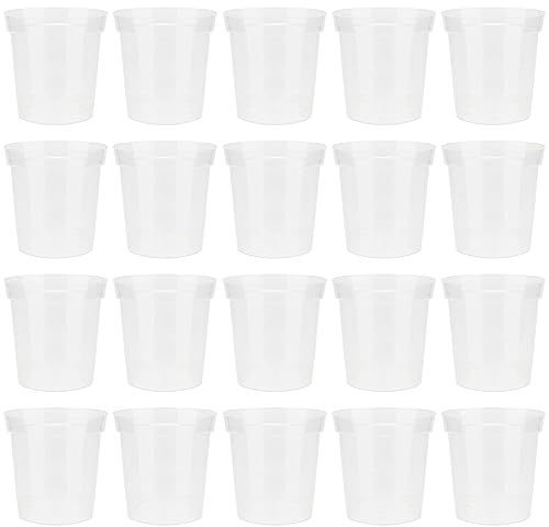 Bncxdc Blumentopf, anzuchttöpfe, 20 Stück 9cm selbstbewässernde Blumentöpfe mit Drainagelöchern, geeignet für Blumen, Pflanzen, moderne, modische,dekorative Kunststoff-Blumentöpfe für den Innenbereich