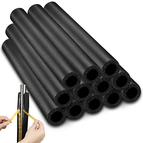 12 Pack Pipe Insulation Foam Tube,1.5 Inch x 1.31 ft,for Hot and Cold Water Pipes,Pre Slit Self Adhesive Foam Pipe Covers,15.75 Feet Total
